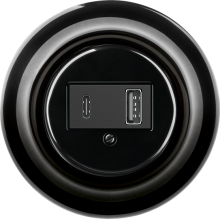 Decento, Svart porslin, USB-A+C, komplett utan klor