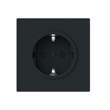 1-vägs vägguttagsinsats Mattsvart