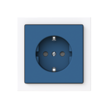 1-vägs Vägguttag utvändig. Blå