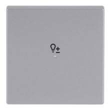 Vippa enkel med dimmersymbol, Impressivo aluminium