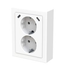 2-vägs hörnuttag 2xUSB-C