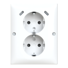 2-vägs hörnuttag med 2xUSB-C