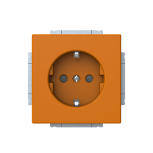 1-vägs Vägguttag infälld. Orange