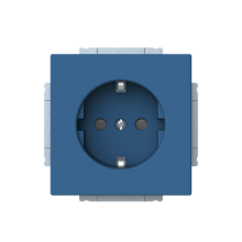 1-vägs Vägguttag infälld. Blå