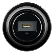 USB-UTTAG DECENTO SVART PORS
