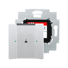 KNAPP 1-P MED BUSSKOPLARE SILV