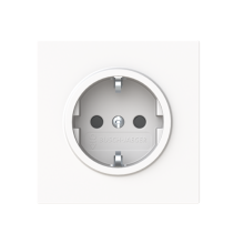 1-vägs vägguttagsinsats Mattvit