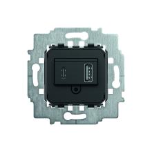 Insats USB laddstation, 1 x USB A samt 1x USB C, Max 2,4A laddström, för infällt montage