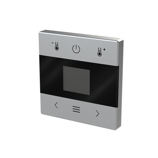 Centrumplatta Rumstermostat Touch Aluminium Impressivo