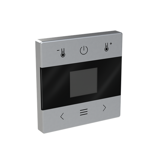 Centrumplatta Rumstermostat Touch Aluminium Impressivo
