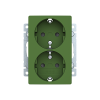 2-vägs uttagsinsats infälld. Grön