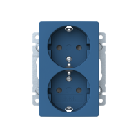 2-vägs uttagsinsats infälld. Blå