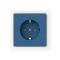 1-vägs Vägguttag utvändig. Blå