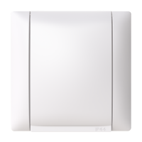 1-vägs vägguttag, utvändigt IP44