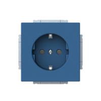 1-vägs Vägguttag infälld. Blå