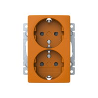 2-vägs uttagsinsats infälld. Orange