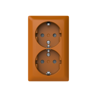 2-vägs Vägguttag utvändig. Orange