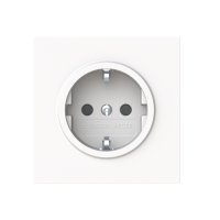 1-vägs vägguttagsinsats Mattvit